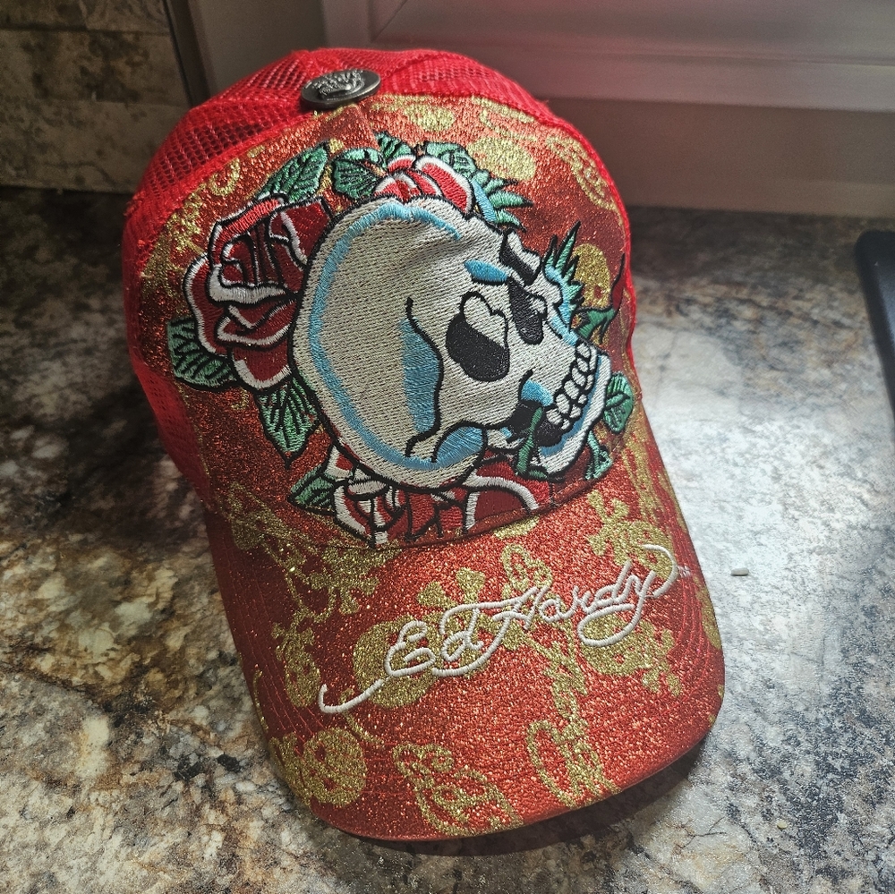 Ed hardy red cap